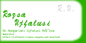 rozsa ujfalusi business card
